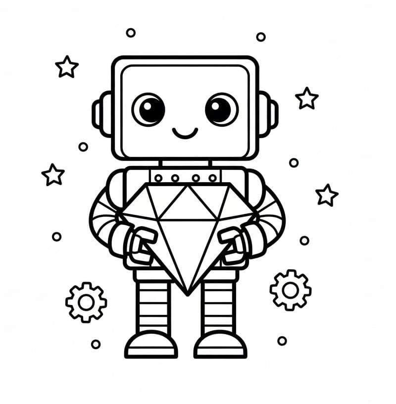 Kostenloser Roboter ausmalbilder
