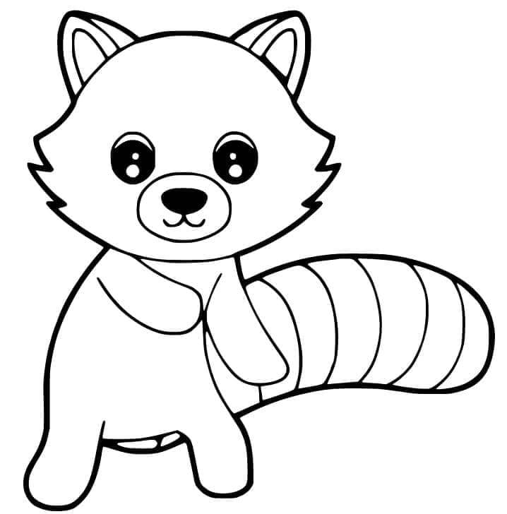 Kostenloser Roter Panda ausmalbilder