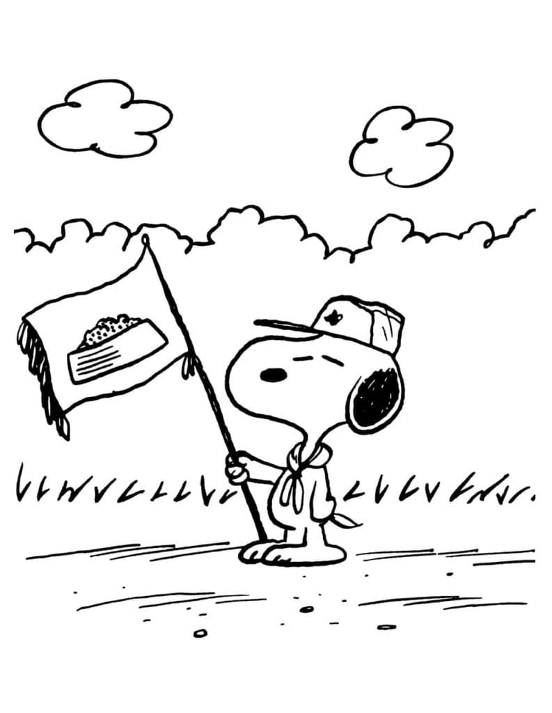 Kostenloser Snoopy für Kinder ausmalbilder