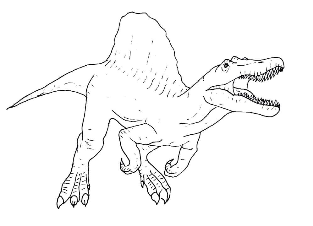 Kostenloser Spinosaurus für Kinder ausmalbilder