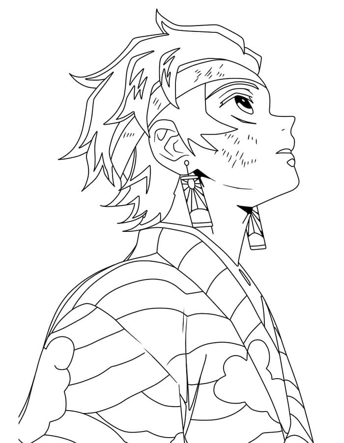 Kostenloser Tanjiro ausmalbilder