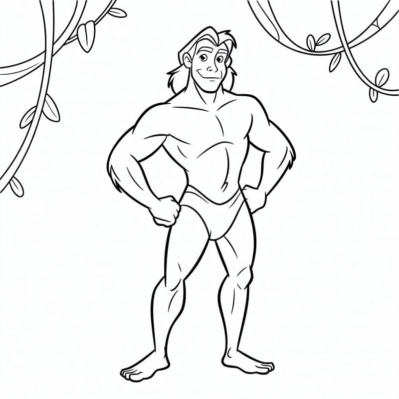 Kostenloser Tarzan ausmalbilder