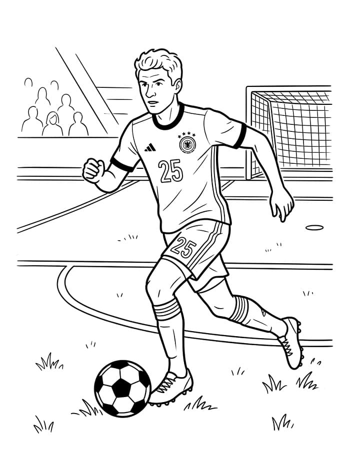 Kostenloser Thomas Müller ausmalbilder