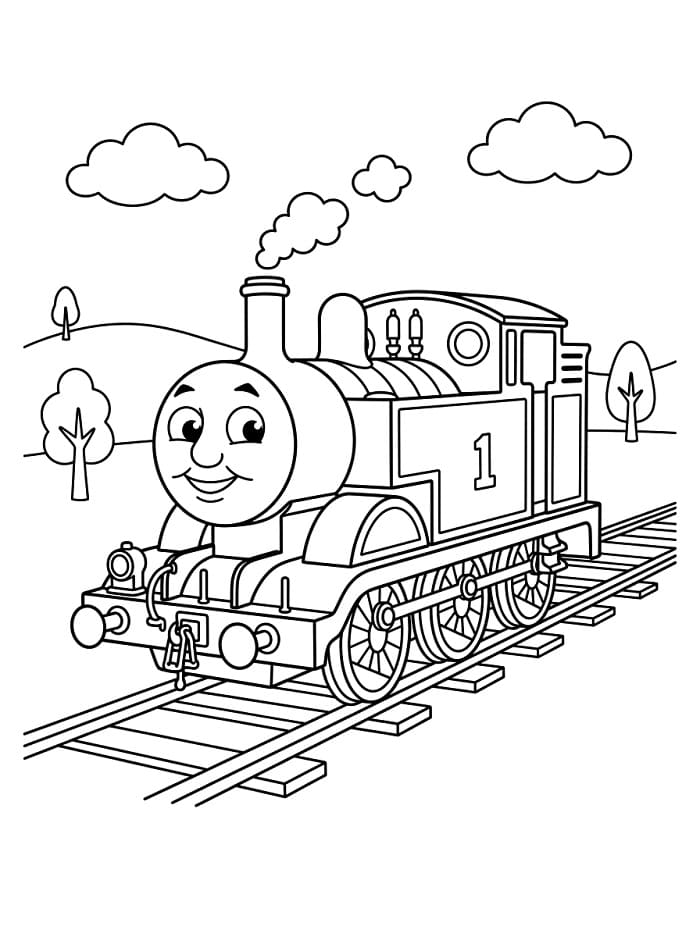 Kostenloser Thomas für Kinder ausmalbilder