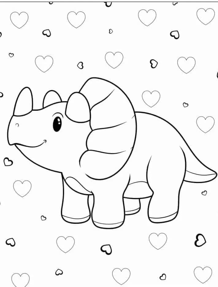 Kostenloser Triceratops ausmalbilder