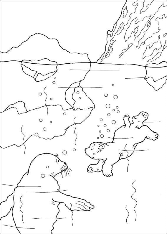 Kostenloser ausdruckbarer Der kleine Eisbär ausmalbilder