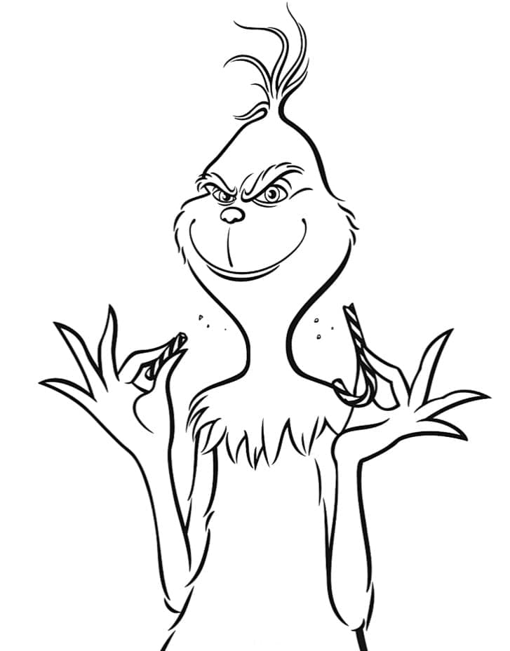Kostenloser ausdruckbarer Grinch ausmalbilder