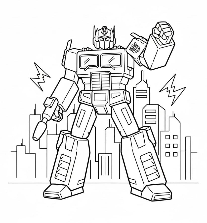 Kostenloser ausdruckbarer Optimus Prime ausmalbilder