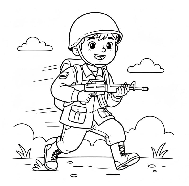 Kostenloser ausdruckbarer Soldat ausmalbilder