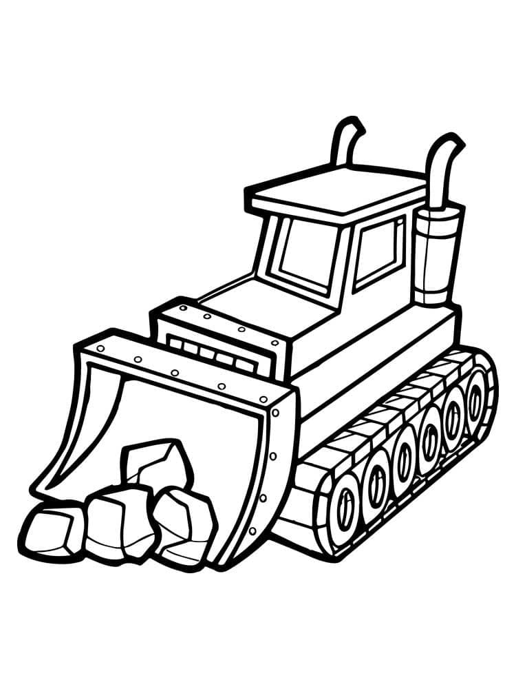 Kostenloses Bild von Bulldozer ausmalbilder
