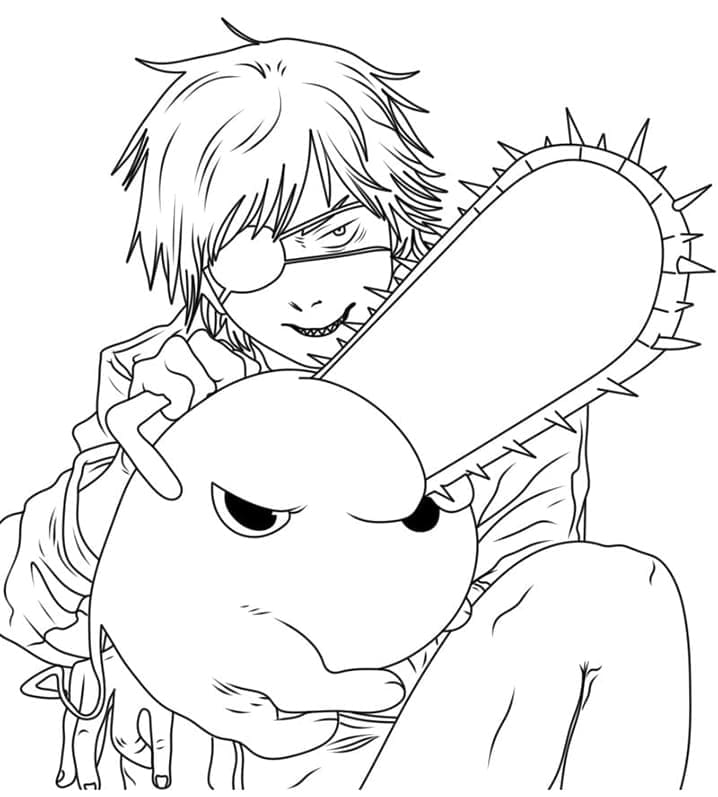 Kostenloses Bild von Chainsaw Man ausmalbilder