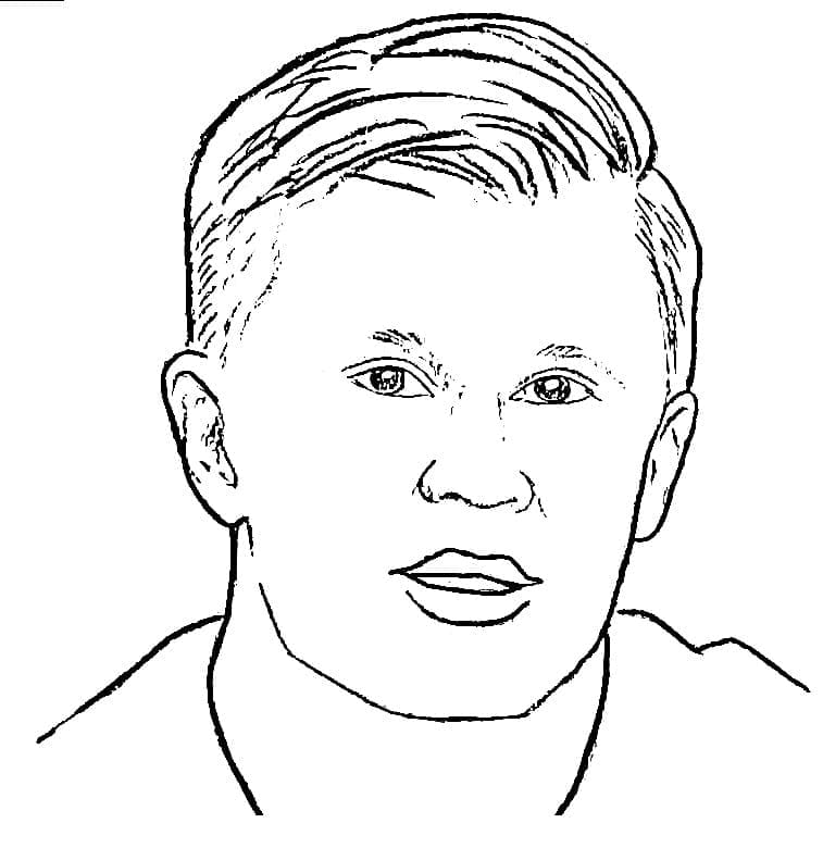 Kostenloses Bild von Erling Haaland ausmalbilder