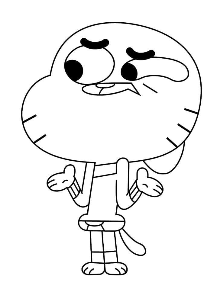Kostenloses Bild von Gumball ausmalbilder