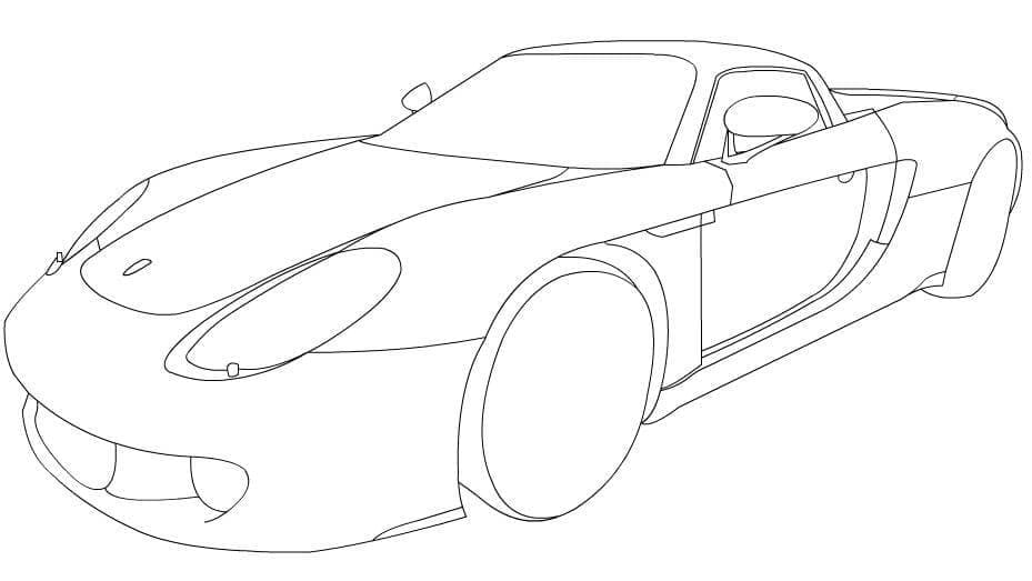 Kostenloses Bild von Porsche ausmalbilder