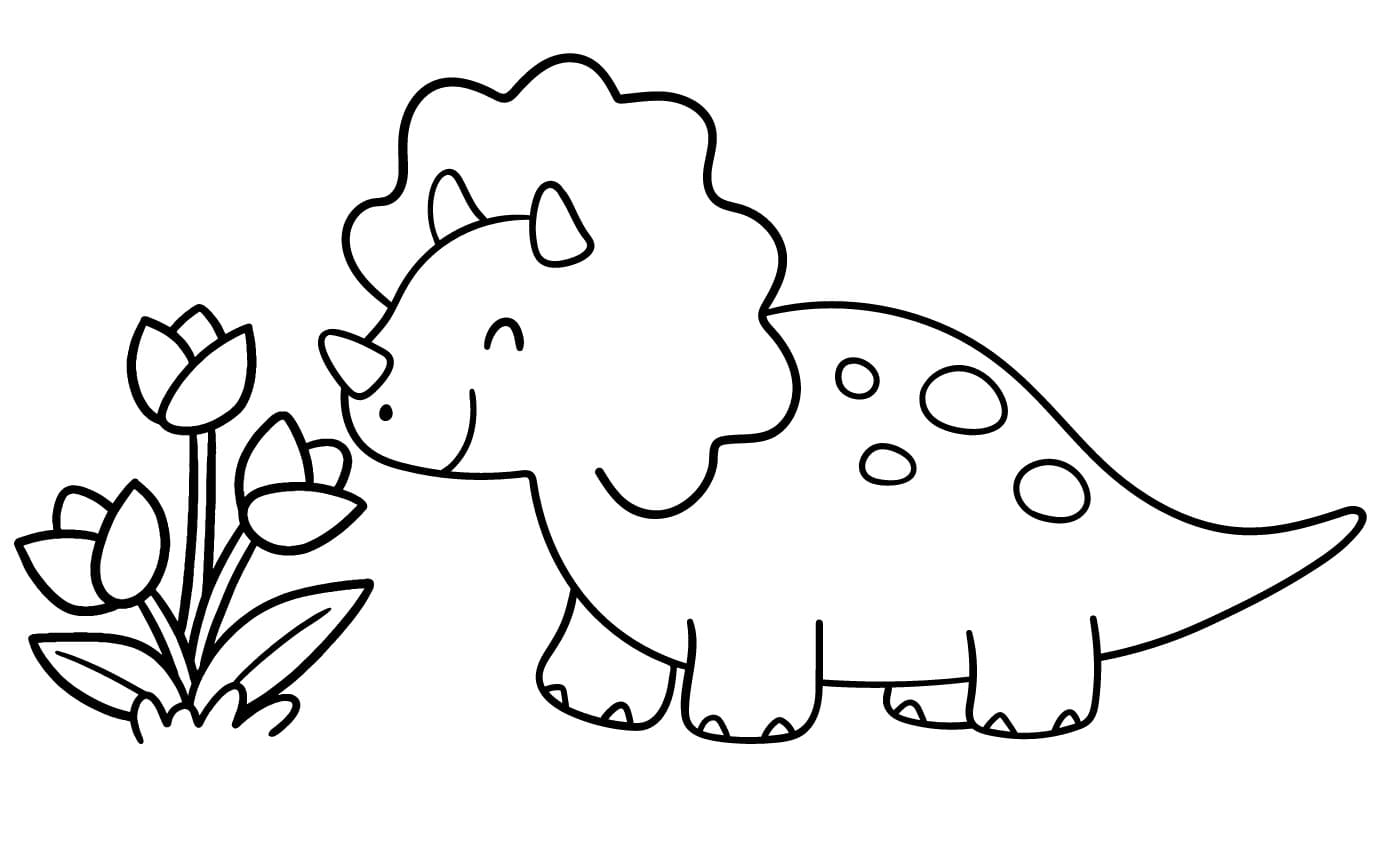 Kostenloses Bild von Triceratops ausmalbilder