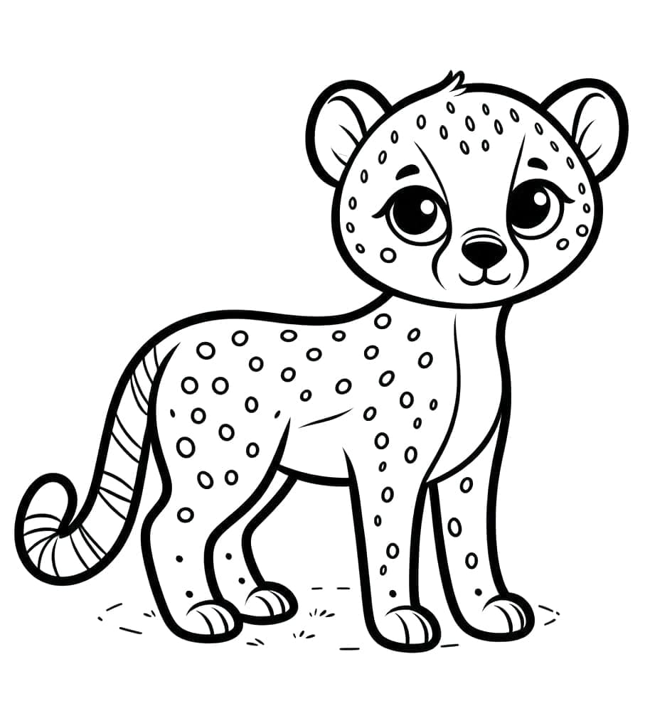 Kostenloses Bild von einem Gepard ausmalbilder