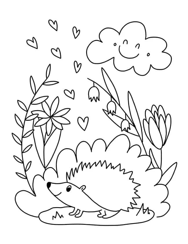 Kostenloses Bild von einem Igel ausmalbilder