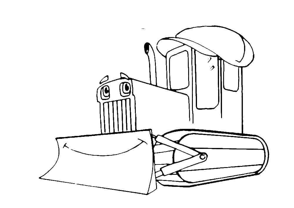 Kostenloses Bulldozer Bild ausmalbilder