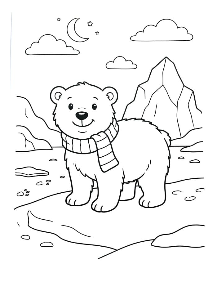 Kostenloses Der kleine Eisbär Bild ausmalbilder