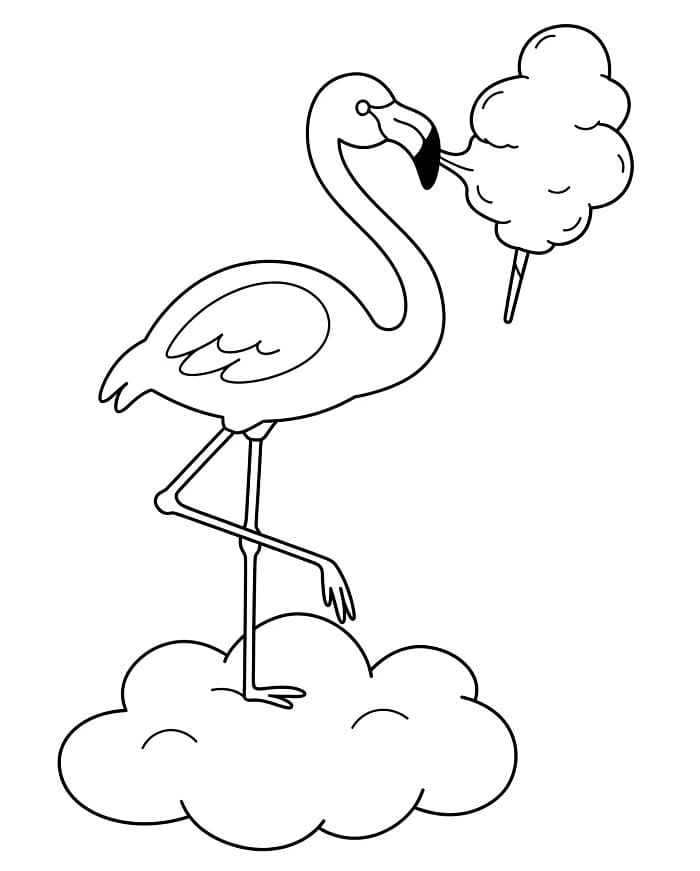Kostenloses Flamingo Bild ausmalbilder