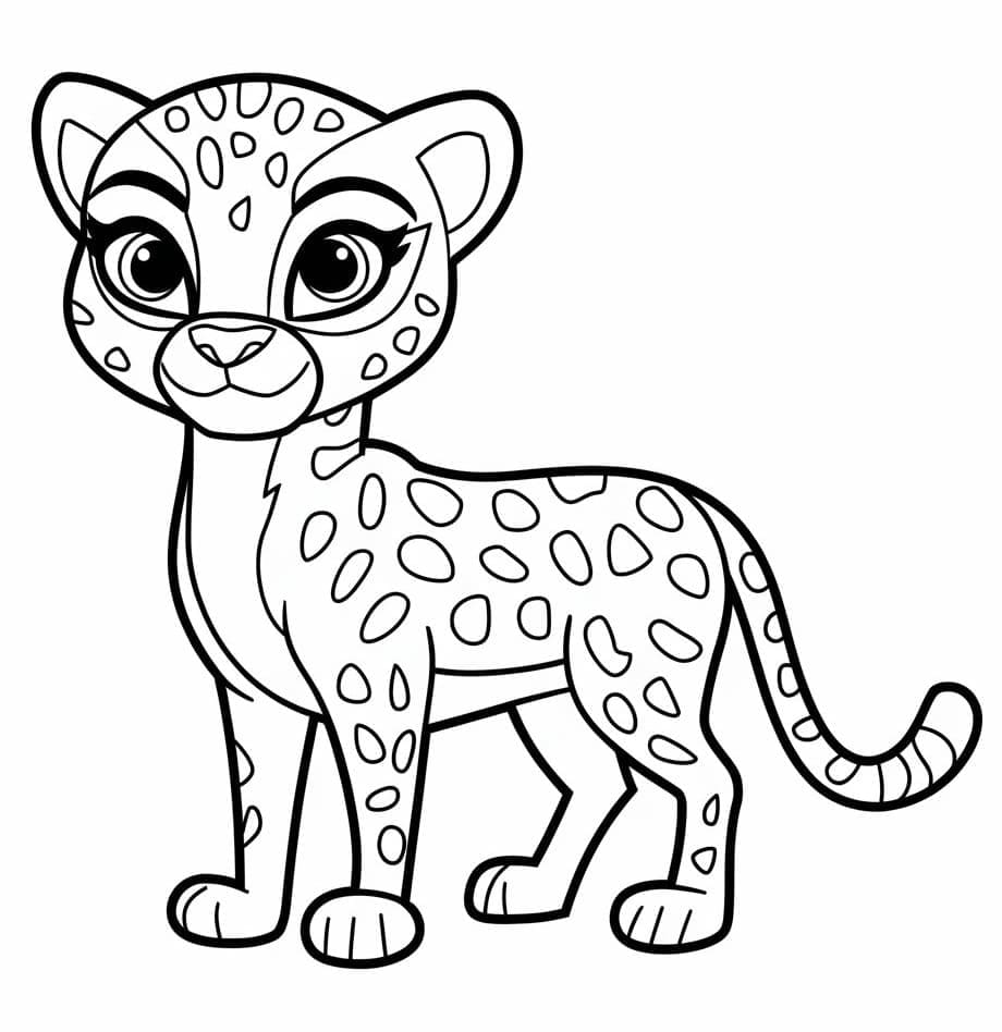 Kostenloses Gepard Bild ausmalbilder