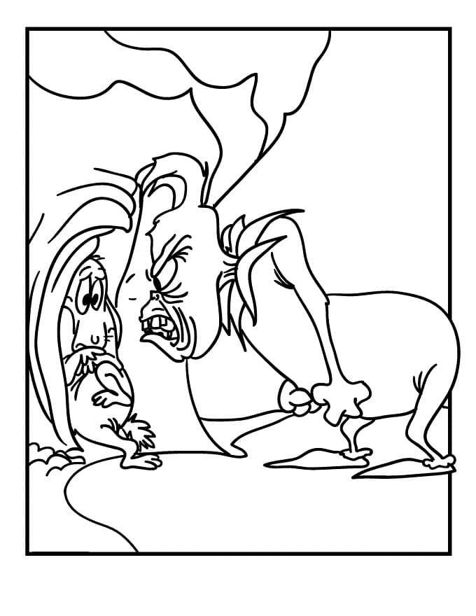 Kostenloses Grinch Motiv ausmalbilder
