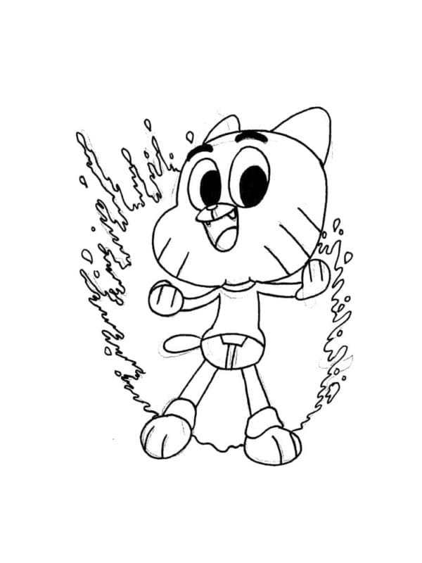 Kostenloses Gumball Bild ausmalbilder