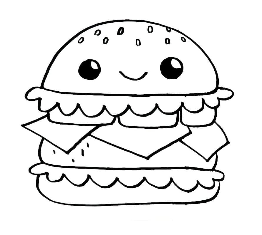 Kostenloses Hamburger Bild ausmalbilder