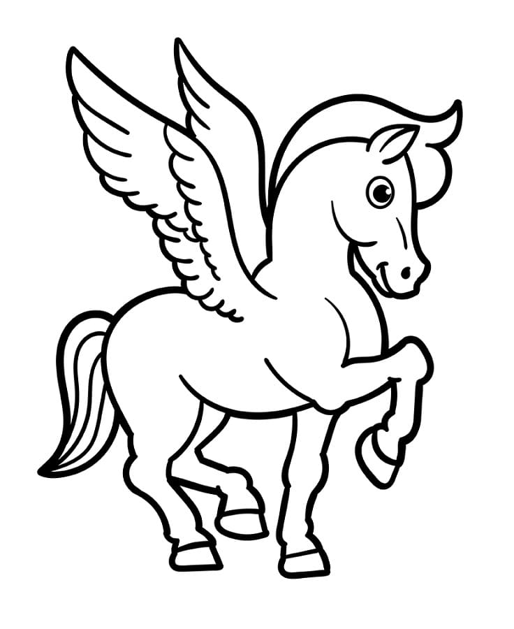 Kostenloses Pegasus Bild ausmalbilder