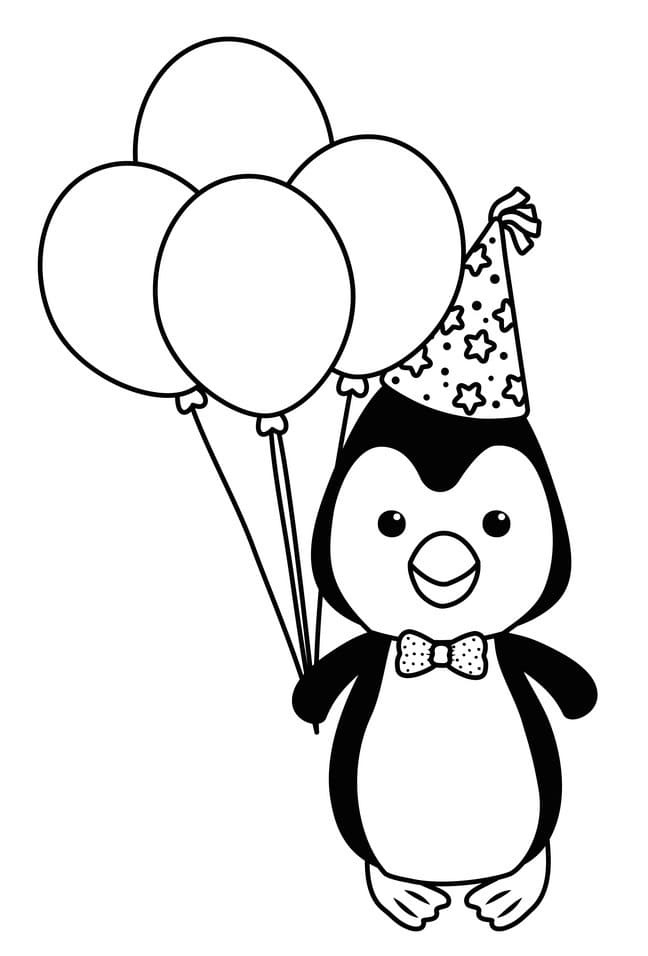 Kostenloses Pinguin Bild ausmalbilder