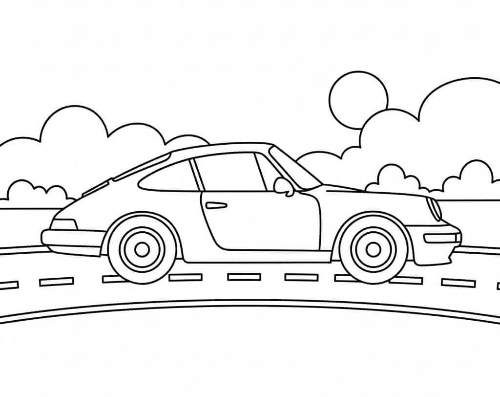 Kostenloses Porsche Bild ausmalbilder