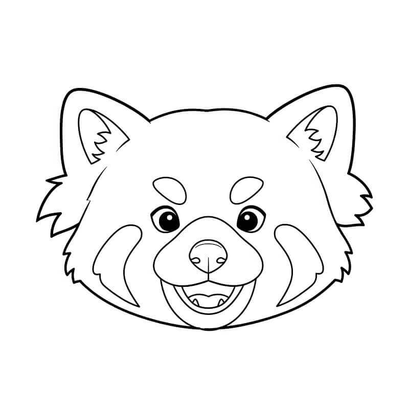Kostenloses Roter-Panda-Bild ausmalbilder