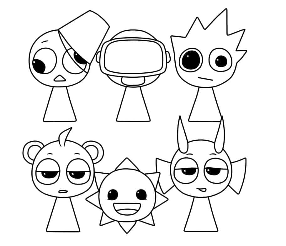 Incredibox Sprunki ausmalbilder