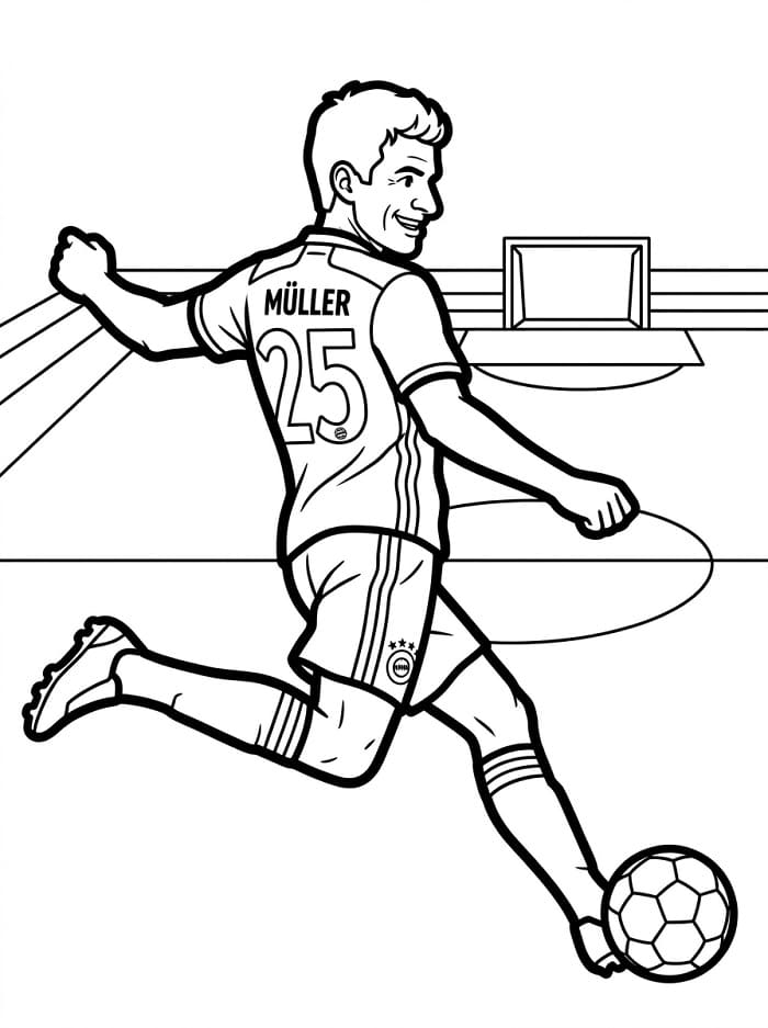 Kostenloses Thomas Müller Bild ausmalbilder