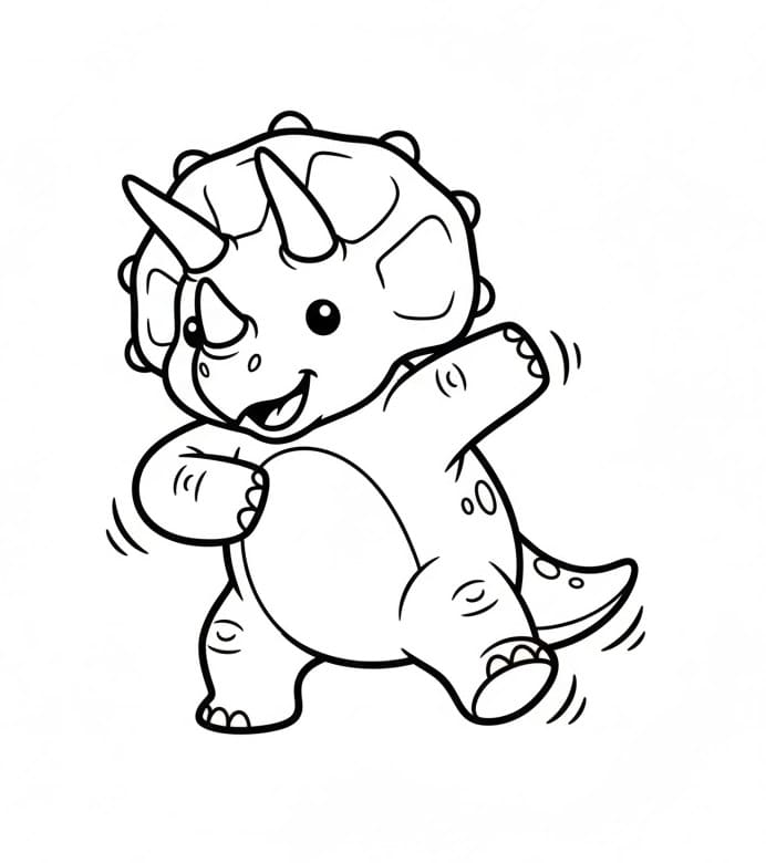 Kostenloses Triceratops Bild ausmalbilder