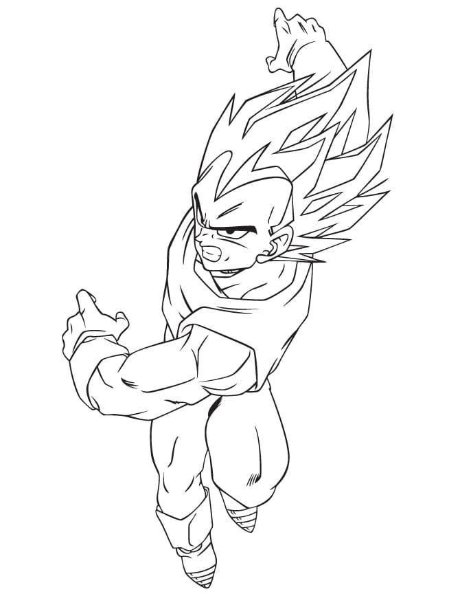 Kostenloses Vegeta Motiv ausmalbilder