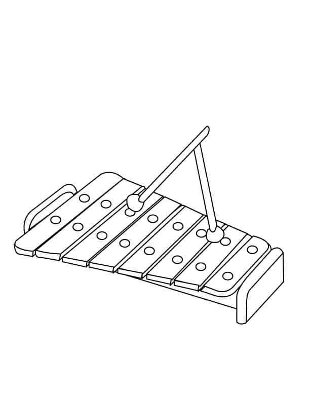 Kostenloses Xylophon für Kinder ausmalbilder