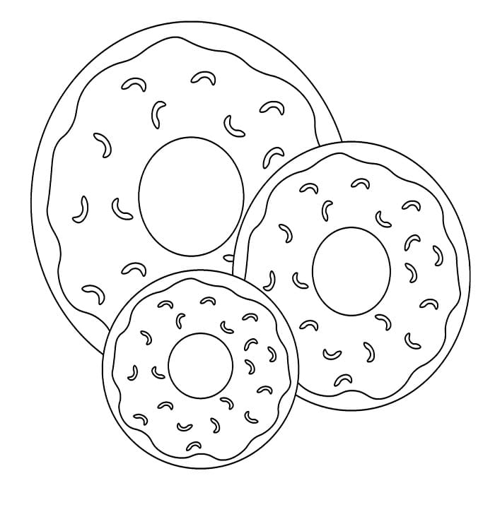 Köstlicher Donut ausmalbilder