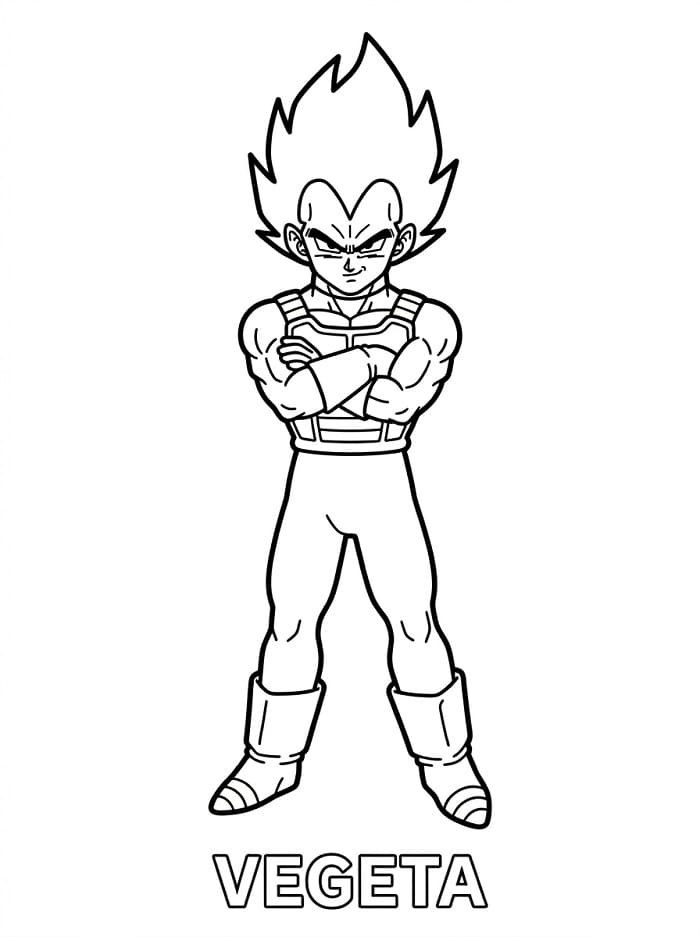 Kraftvolle Vegeta ausmalbilder