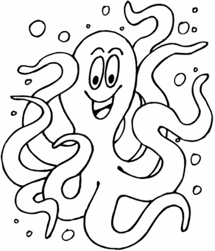 Krake gratis ausmalbilder