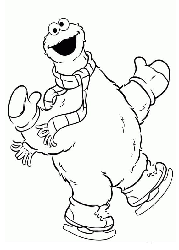 Krümelmonster für 1-jährige Kinder ausmalbilder