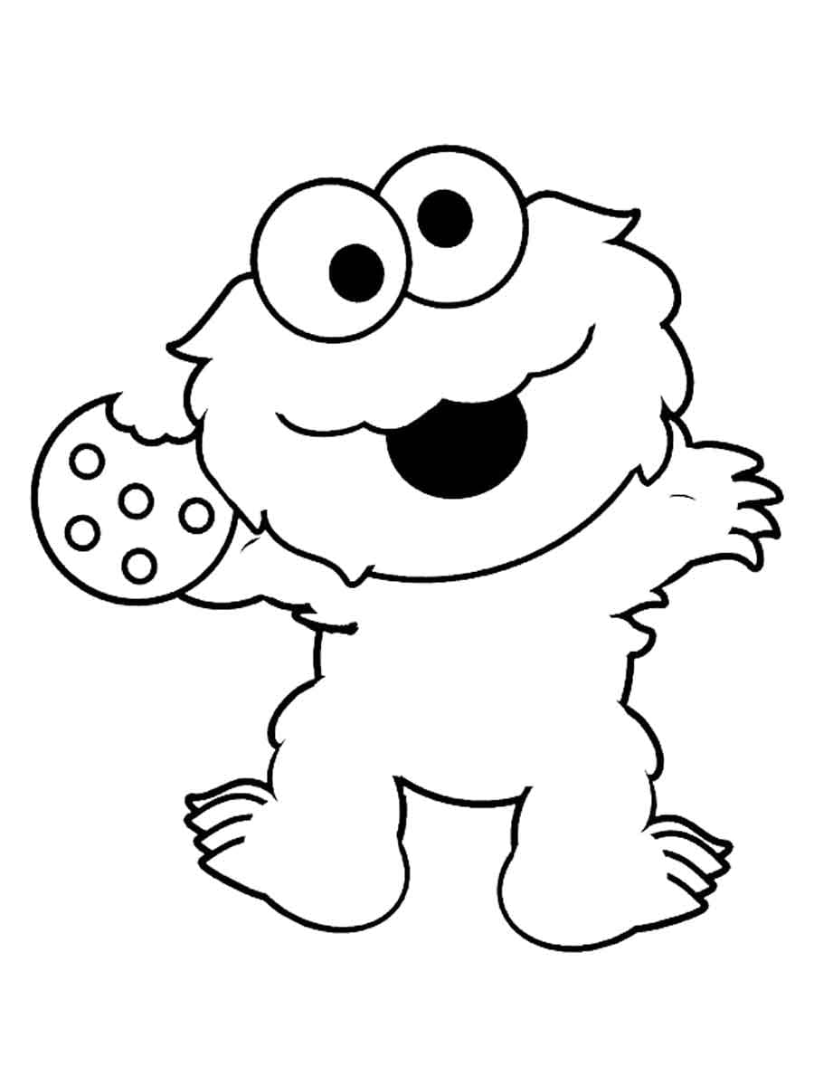 Krümelmonster für Kinder ausmalbilder
