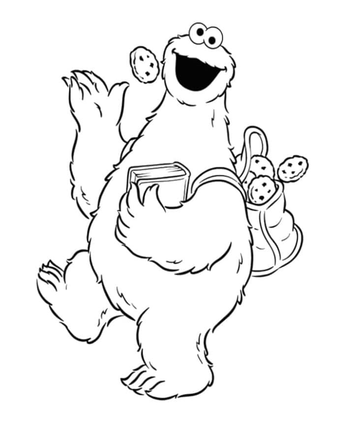 Krümelmonster ausmalbilder