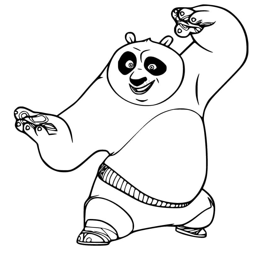 Kung Fu Panda für 4-jährige Kinder ausmalbilder