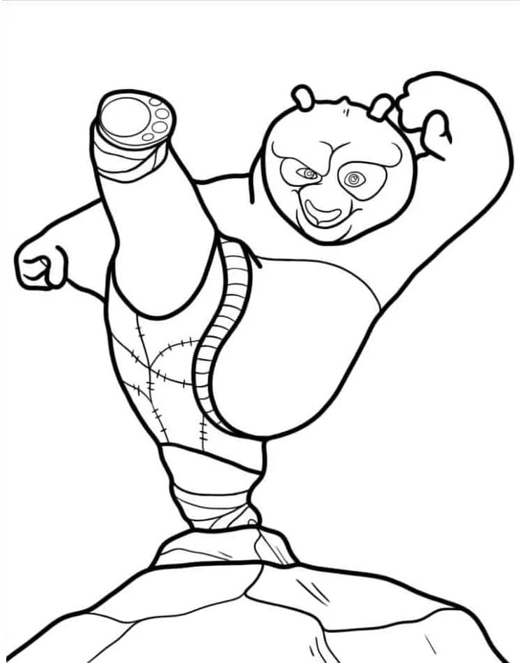 Kung Fu Panda gratis ausmalbilder