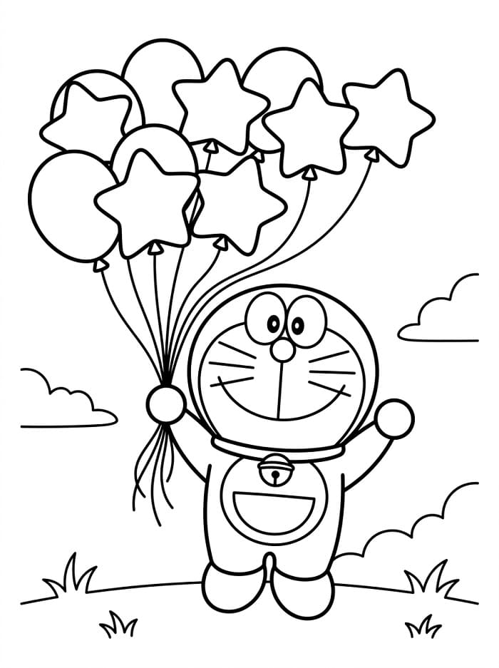 Lächelnder Doraemon ausmalbilder