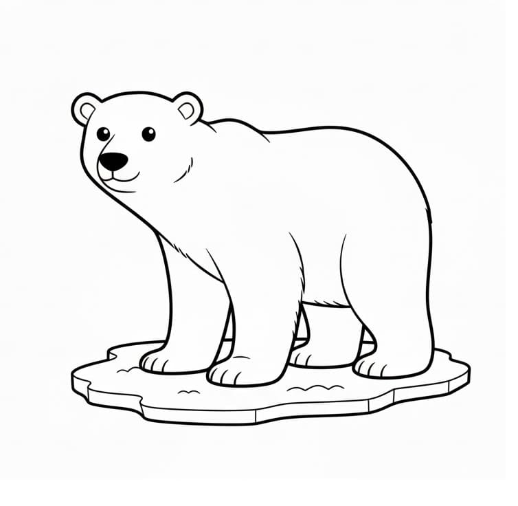 Lächelnder Eisbär ausmalbilder