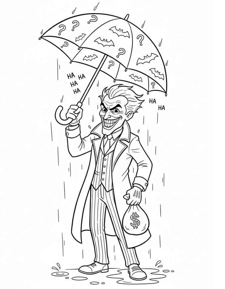 Lachender Joker ausmalbilder