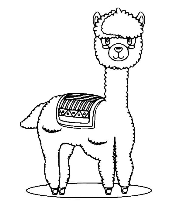 Lama für 2-jährige Kinder ausmalbilder