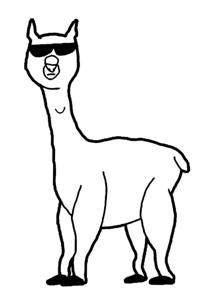 Lama zum Drucken ausmalbilder